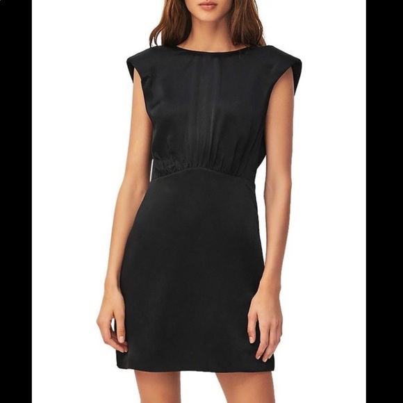 New! ba&sh Norma V-Back Mini Satin Dress - Picture 4 of 11